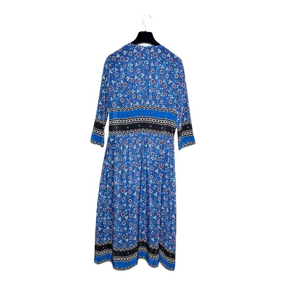 Sea NY Silk Tallulah Boho Print Midi Dress Size 8 - Picture 4 of 10